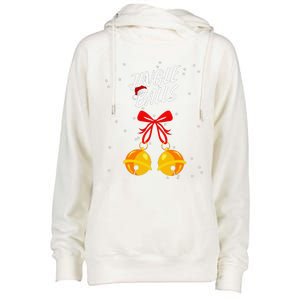 Jingle Balls Christmas Gifts Xmas Adult Joke Tits Womens Funnel Neck Pullover Hood