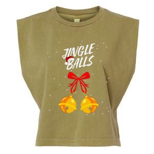 Jingle Balls Christmas Gifts Xmas Adult Joke Tits Garment-Dyed Women's Muscle Tee