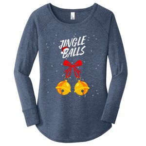 Jingle Balls Christmas Gifts Xmas Adult Joke Tits Women's Perfect Tri Tunic Long Sleeve Shirt