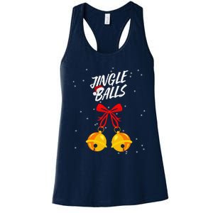 Jingle Balls Christmas Gifts Xmas Adult Joke Tits Women's Racerback Tank