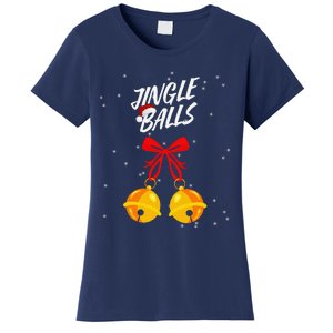 Jingle Balls Christmas Gifts Xmas Adult Joke Tits Women's T-Shirt