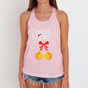 Jingle Balls Christmas Gifts Xmas Adult Joke Tits Women's Knotted Racerback Tank