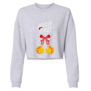 Jingle Balls Christmas Gifts Xmas Adult Joke Tits Cropped Pullover Crew