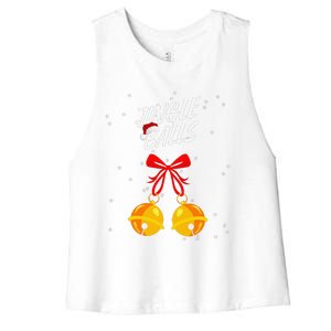 Jingle Balls Christmas Gifts Xmas Adult Joke Tits Women's Racerback Cropped Tank