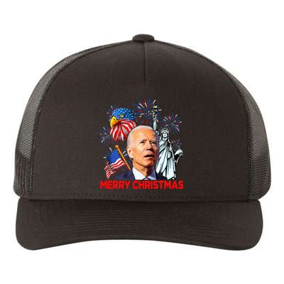 Joe Biden Confused Patriotic Merry Christmas For 4th Of July Yupoong Adult 5-Panel Trucker Hat