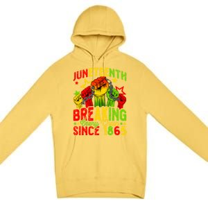 Juneteenth Breaking Chain Freedom 1865 Black History Month Funny Gift Premium Pullover Hoodie