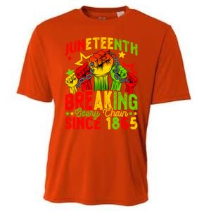 Juneteenth Breaking Chain Freedom 1865 Black History Month Funny Gift Cooling Performance Crew T-Shirt