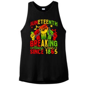 Juneteenth Breaking Chain Freedom 1865 Black History Month Funny Gift Ladies PosiCharge Tri-Blend Wicking Tank