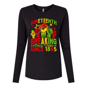 Juneteenth Breaking Chain Freedom 1865 Black History Month Funny Gift Womens Cotton Relaxed Long Sleeve T-Shirt