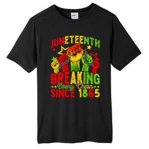 Juneteenth Breaking Chain Freedom 1865 Black History Month Funny Gift Tall Fusion ChromaSoft Performance T-Shirt