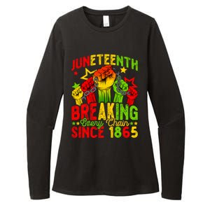 Juneteenth Breaking Chain Freedom 1865 Black History Month Funny Gift Womens CVC Long Sleeve Shirt