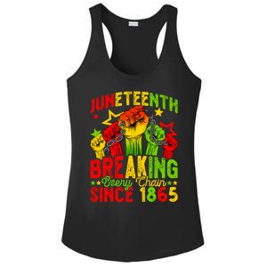 Juneteenth Breaking Chain Freedom 1865 Black History Month Funny Gift Ladies PosiCharge Competitor Racerback Tank