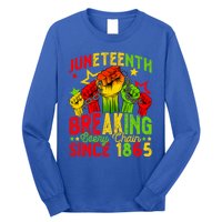 Juneteenth Breaking Chain Freedom 1865 Black History Month Funny Gift Long Sleeve Shirt