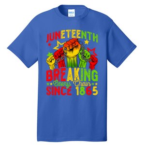 Juneteenth Breaking Chain Freedom 1865 Black History Month Funny Gift Tall T-Shirt