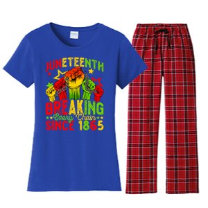 Juneteenth Breaking Chain Freedom 1865 Black History Month Funny Gift Women's Flannel Pajama Set