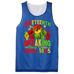 Juneteenth Breaking Chain Freedom 1865 Black History Month Funny Gift Mesh Reversible Basketball Jersey Tank