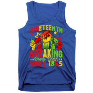 Juneteenth Breaking Chain Freedom 1865 Black History Month Funny Gift Tank Top