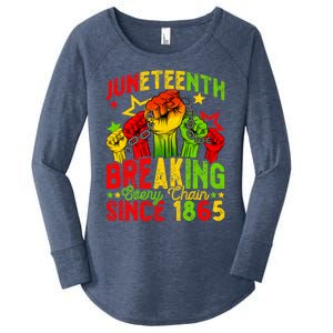 Juneteenth Breaking Chain Freedom 1865 Black History Month Funny Gift Women's Perfect Tri Tunic Long Sleeve Shirt