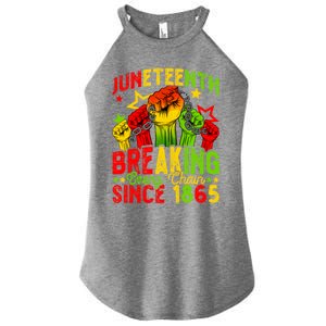 Juneteenth Breaking Chain Freedom 1865 Black History Month Funny Gift Women's Perfect Tri Rocker Tank