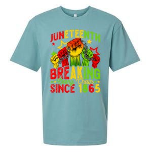 Juneteenth Breaking Chain Freedom 1865 Black History Month Funny Gift Sueded Cloud Jersey T-Shirt