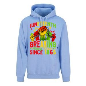 Juneteenth Breaking Chain Freedom 1865 Black History Month Funny Gift Unisex Surf Hoodie