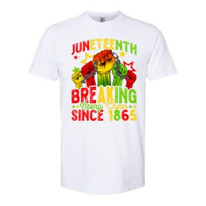 Juneteenth Breaking Chain Freedom 1865 Black History Month Funny Gift Softstyle CVC T-Shirt