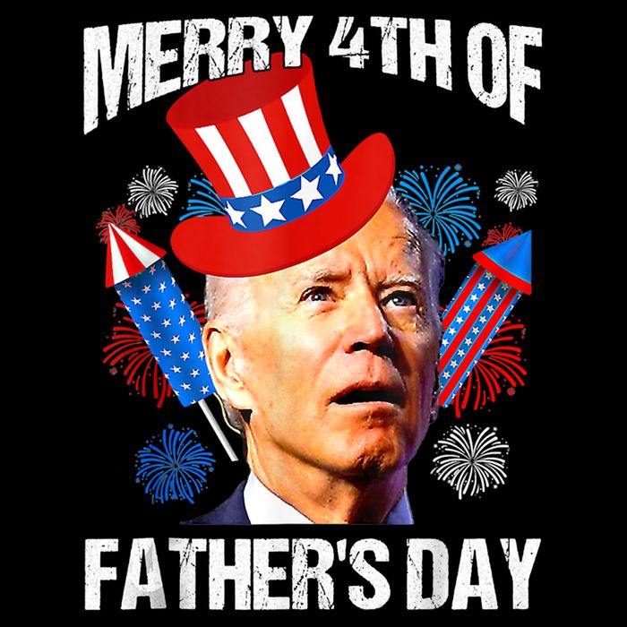 Joe Biden Confused Merry 4th Of Fathers Day Fourth Of July Gift Flexfit Unipanel Trucker Cap