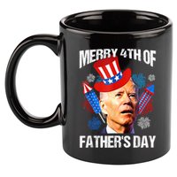 Joe Biden Confused Merry 4th Of Fathers Day Fourth Of July Gift 11oz C Handle Ceramic Mug