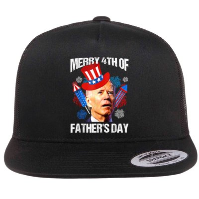 Joe Biden Confused Merry 4th Of Fathers Day Fourth Of July Gift Flatbill Hat