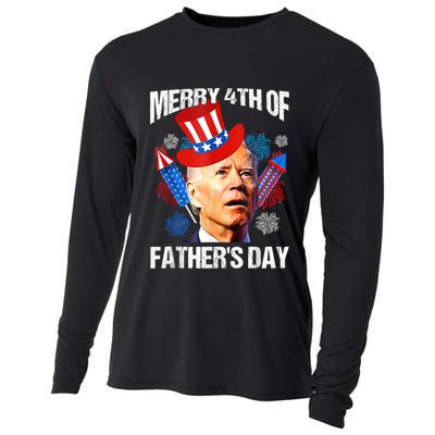 Joe Biden Confused Merry 4th Of Fathers Day Fourth Of July Gift Cooling Performance Long Sleeve Crew