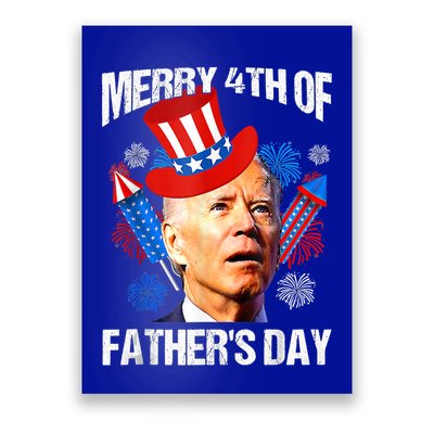 Joe Biden Confused Merry 4th Of Fathers Day Fourth Of July Gift Poster