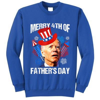 Joe Biden Confused Merry 4th Of Fathers Day Fourth Of July Gift Tall Sweatshirt
