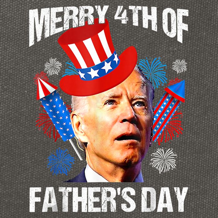 Joe Biden Confused Merry 4th Of Fathers Day Fourth Of July Gift Cotton Canvas Backpack