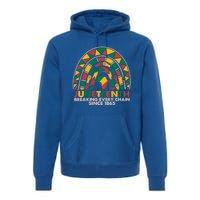 Juneteenth Breaking Chains Since 1865 Black Rainbow Funny Gift Cool Gift Premium Hoodie