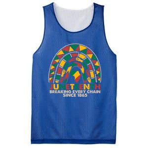 Juneteenth Breaking Chains Since 1865 Black Rainbow Funny Gift Cool Gift Mesh Reversible Basketball Jersey Tank