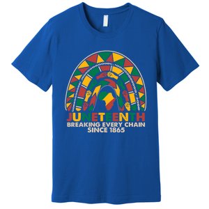 Juneteenth Breaking Chains Since 1865 Black Rainbow Funny Gift Cool Gift Premium T-Shirt