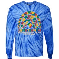 Juneteenth Breaking Chains Since 1865 Black Rainbow Funny Gift Cool Gift Tie-Dye Long Sleeve Shirt