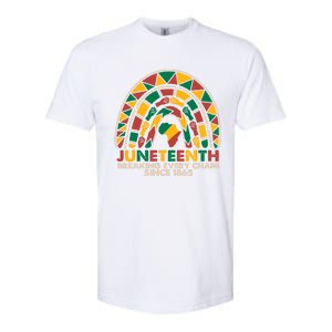 Juneteenth Breaking Chains Since 1865 Black Rainbow Funny Gift Cool Gift Softstyle CVC T-Shirt