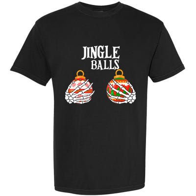 Jingle Balls Christmas Boob Skeleton Hand Gift Garment-Dyed Heavyweight T-Shirt