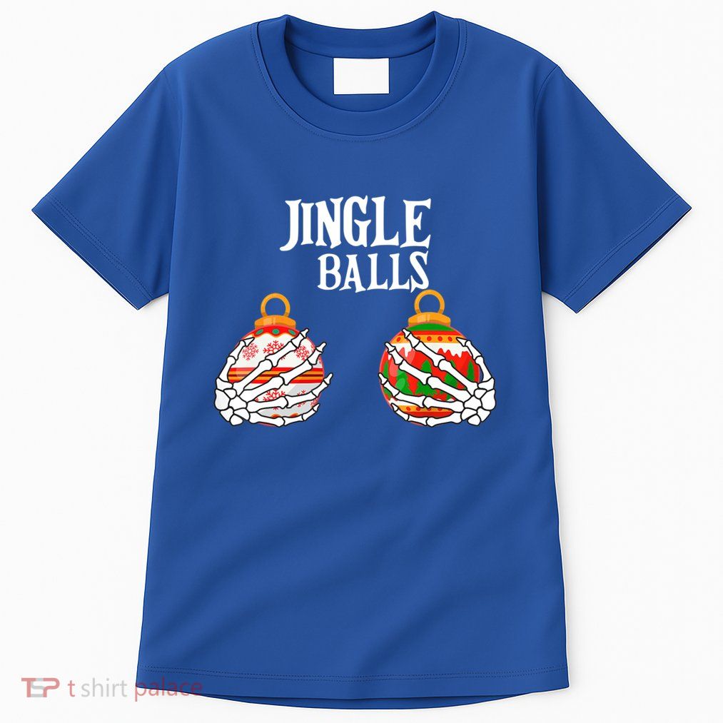 Jingle Balls Christmas Boob Skeleton Hand Gift Tall T-Shirt