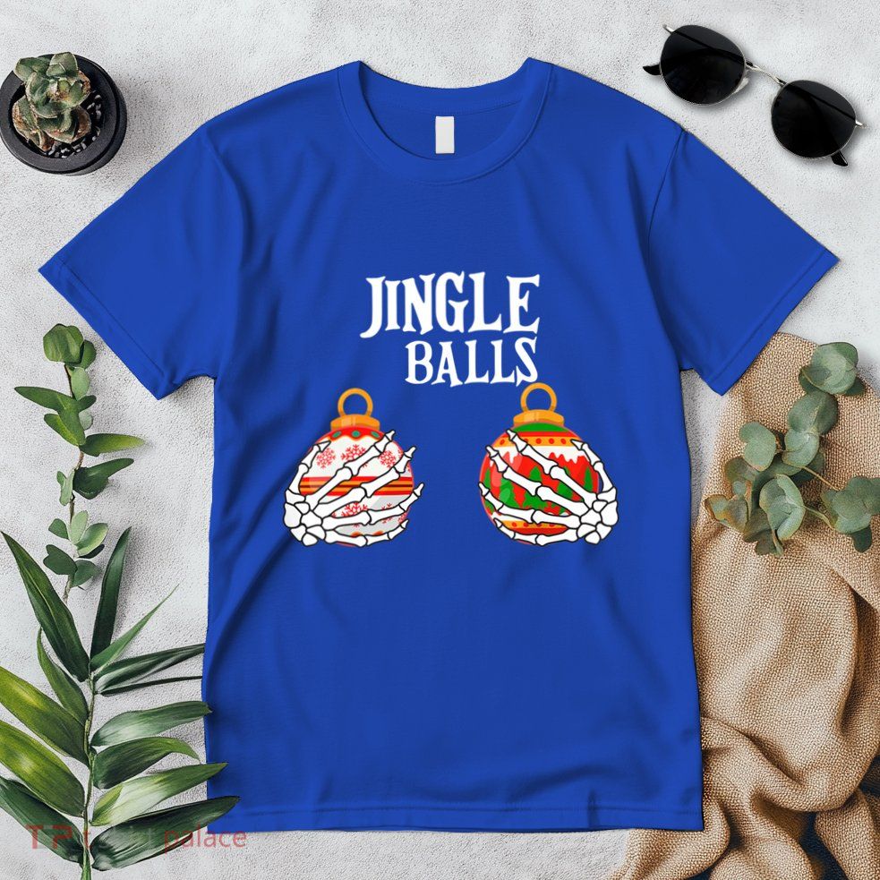 Jingle Balls Christmas Boob Skeleton Hand Gift Premium T-Shirt