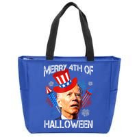 Joe Biden Confused Merry 4th Of Halloween Fourth Of July Meaningful Gift Zip Tote Bag