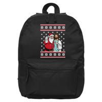 Jingle Bros Christmas Drinking Party Santa Jesus Rum Lovers 16 in Basic Backpack