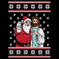 Jingle Bros Christmas Drinking Party Santa Jesus Rum Lovers 16 in Basic Backpack
