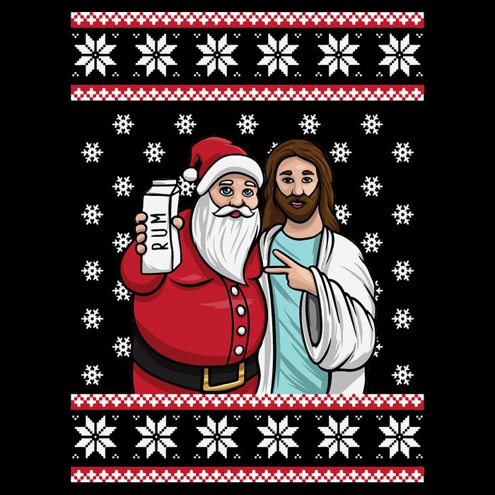 Jingle Bros Christmas Drinking Party Santa Jesus Rum Lovers 16 in Basic Backpack