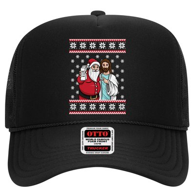 Jingle Bros Christmas Drinking Party Santa Jesus Rum Lovers Hat