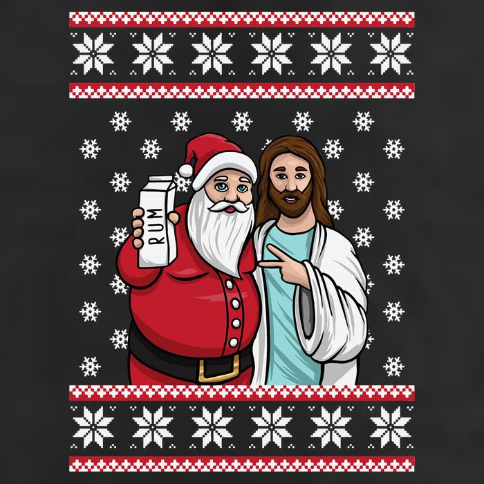 Jingle Bros Christmas Drinking Party Santa Jesus Rum Lovers Hat