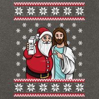 Jingle Bros Christmas Drinking Party Santa Jesus Rum Lovers Cotton Canvas Backpack