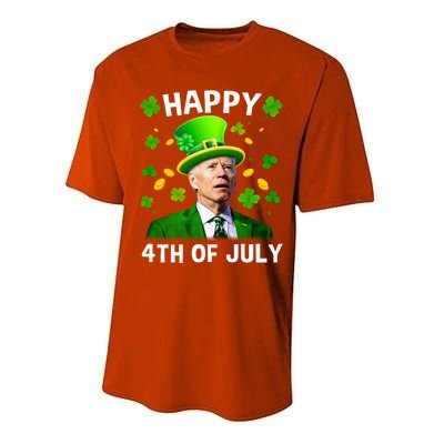 Funny Joe Biden St Patricks Day Happy 4th Of July Performance Sprint T-Shirt