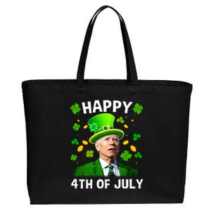 Funny Joe Biden St Patricks Day Happy 4th Of July Cotton Canvas Jumbo Tote